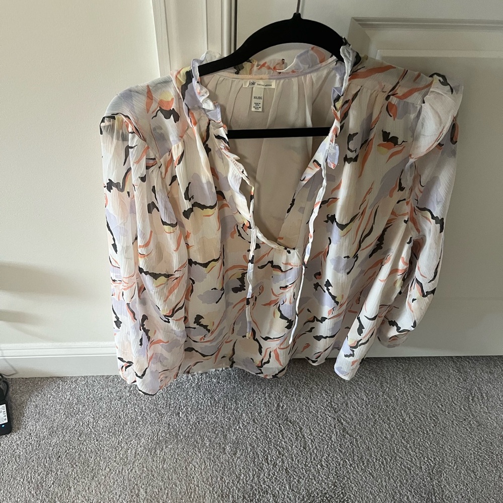 Floral Ruffle Blouse - Multicolor